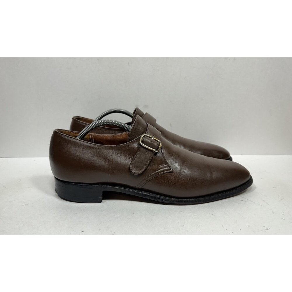 Church’s Becket Monk Strap Shoes Size 12 US B Made in England Brown